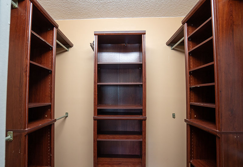 Spacious backyard with tropical landscaping